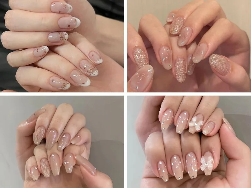 mẫu nail móng úp