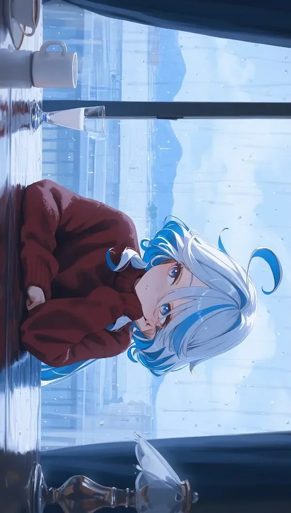 Hình nền iPad anime 4K bố cục thoáng nền tiết chế giúp icon dễ đọc