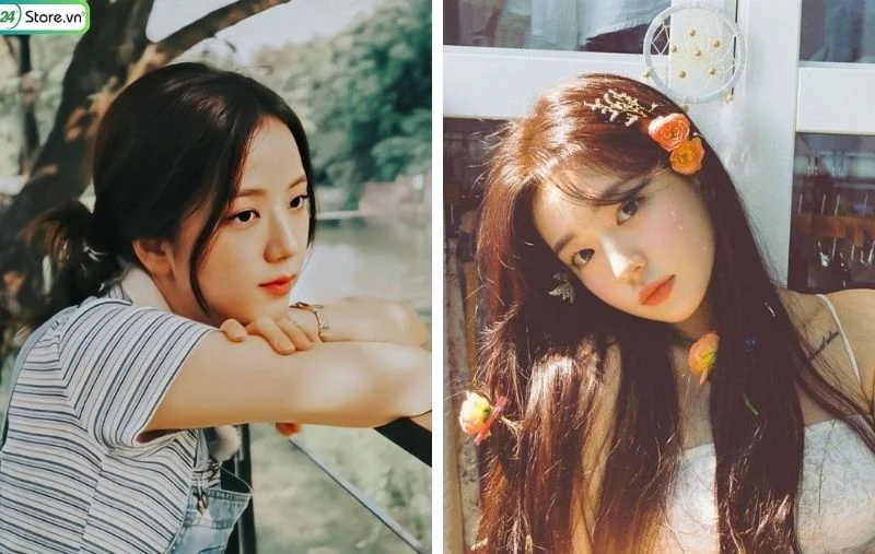 chụp ảnh selfie với hoa