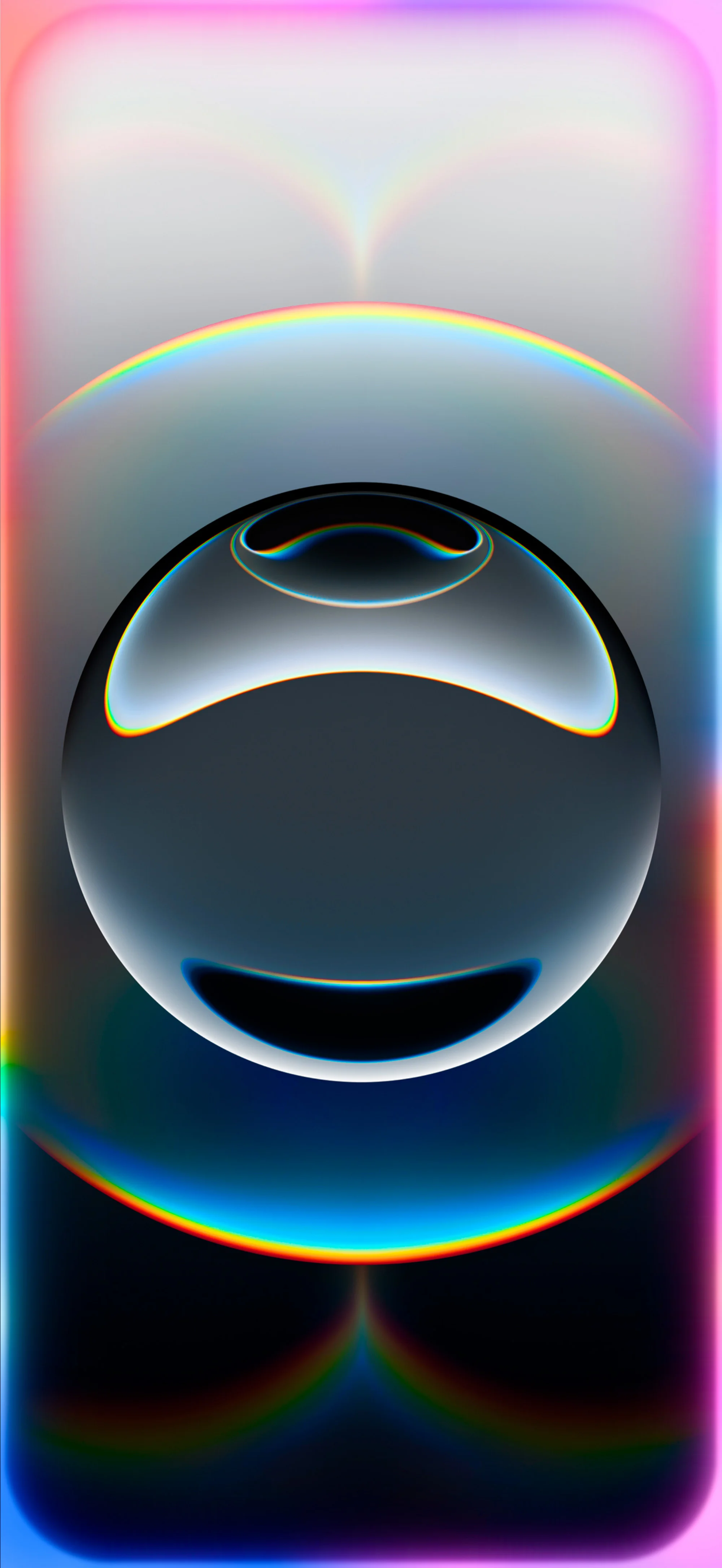 Hình Nền iOS Quả Cầu Thủy Tinh Holographic 4K | 2000x4345 | Wallpaper Alchemy