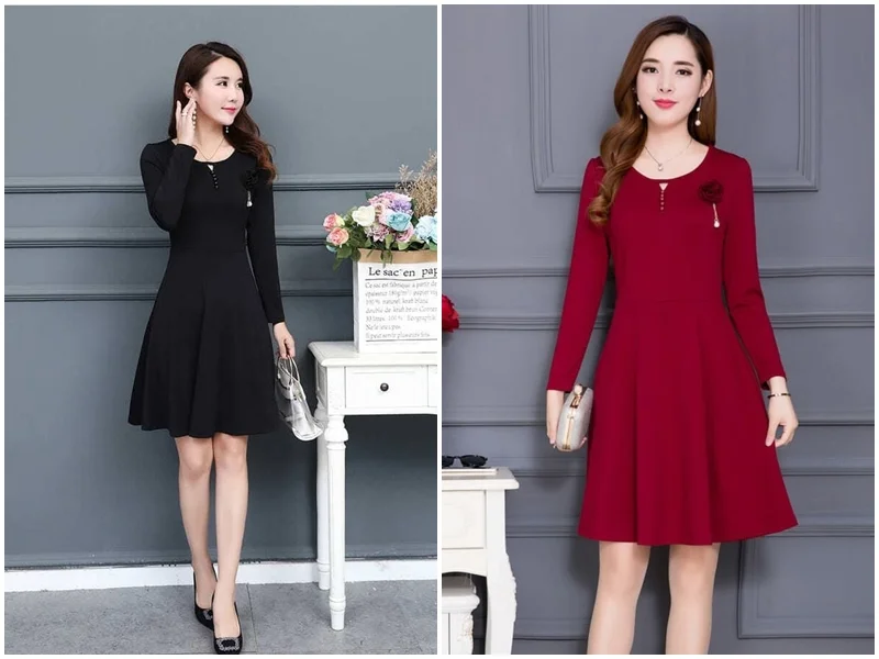 Hình 74 trong bộ mẫu đầm suông mới nhất