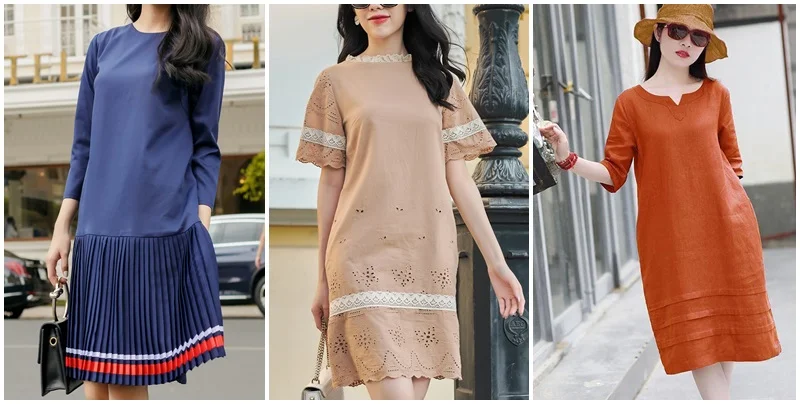 Ảnh 86 minh hoạ mẫu đầm suông mới nhất