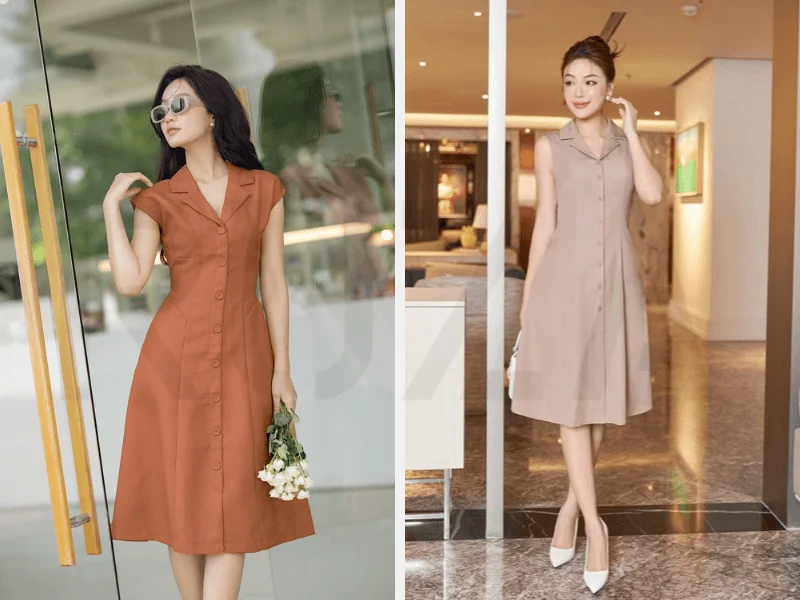 mẫu đầm suông mới nhất, hình 75