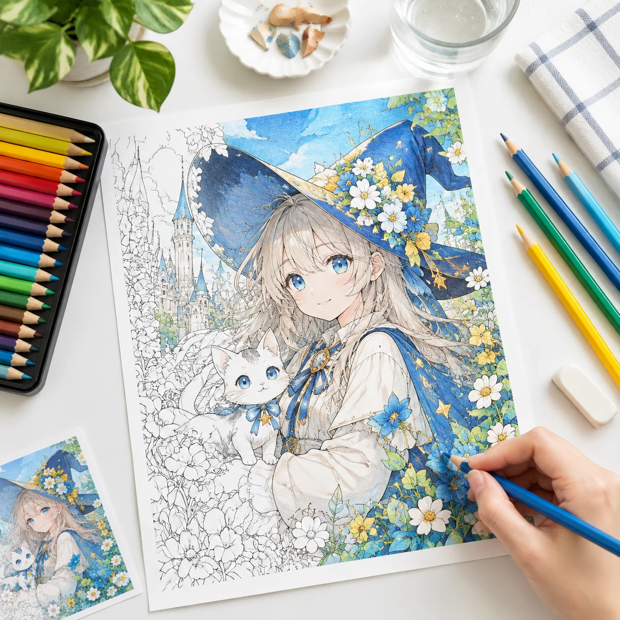 tranh tô màu anime, mẫu 59