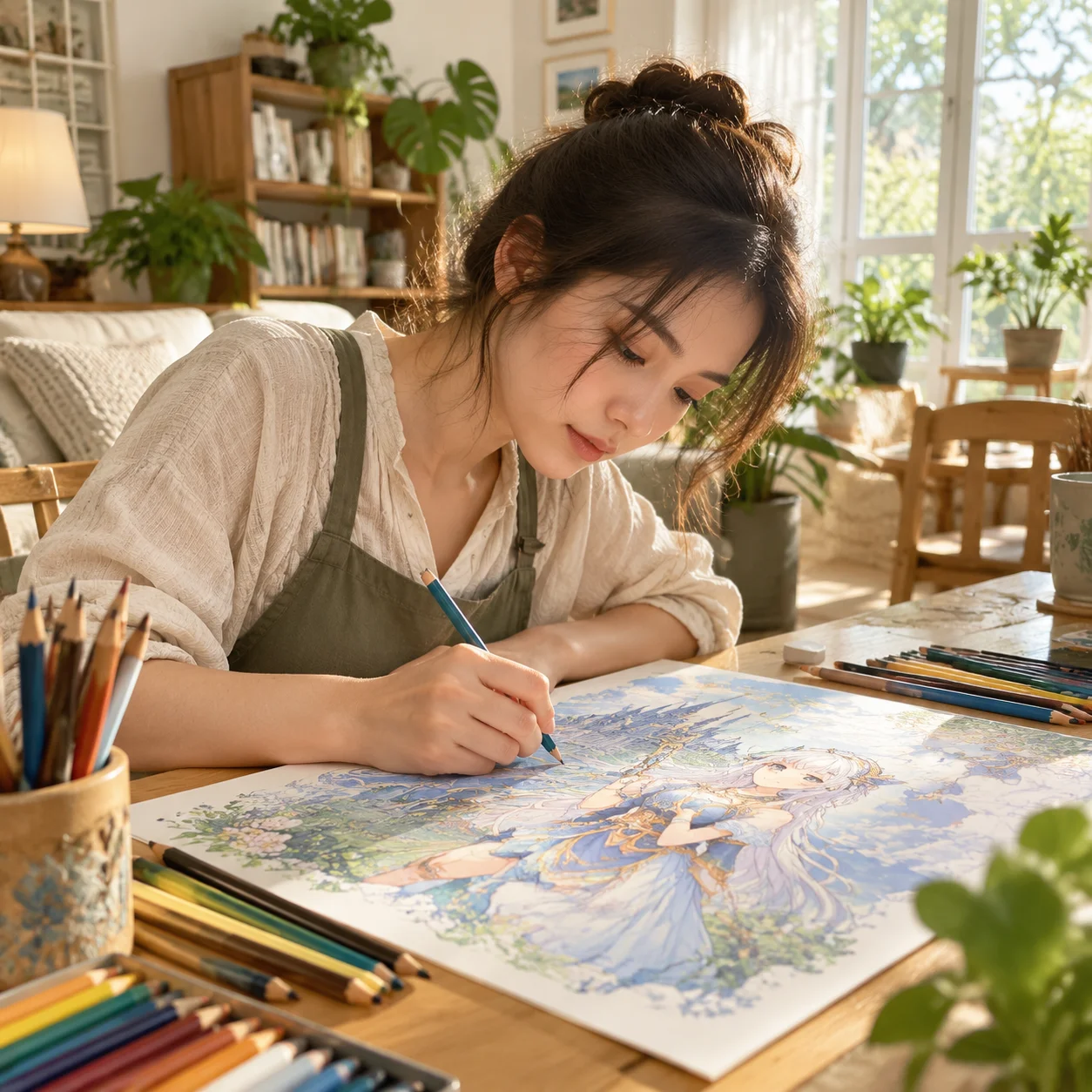 Hình 60 trong bộ sưu tập tranh tô màu anime