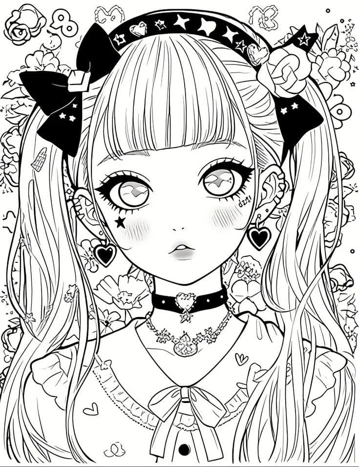 Tô Màu Anime Girl Ngầu