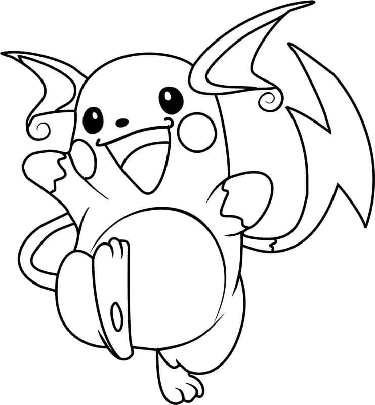 Tô Màu Pokemon Raichu