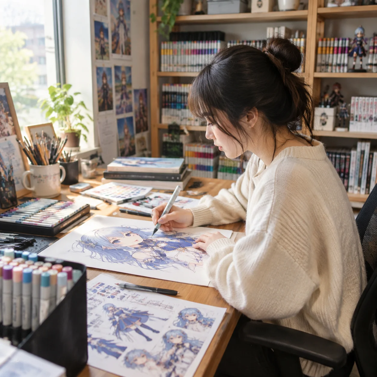 Ảnh 58 minh hoạ tranh tô màu anime