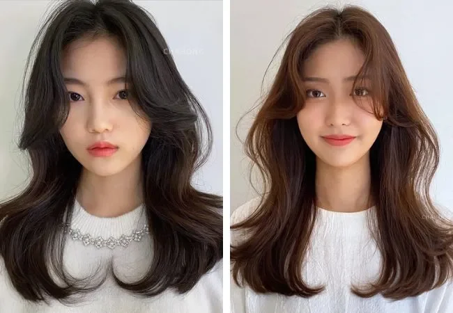 Mẫu tóc ngắn ngang vai đẹp mái chữ S
