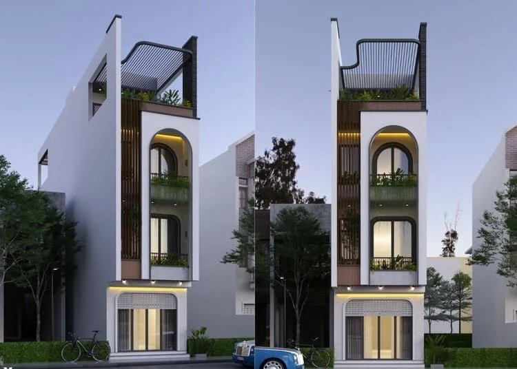 Mẫu nhà ống đẹp với thiết kế hiện đại