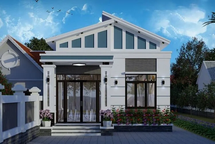 Mẫu nhà mái lệch đẹp, hiện đại và sang trọng
