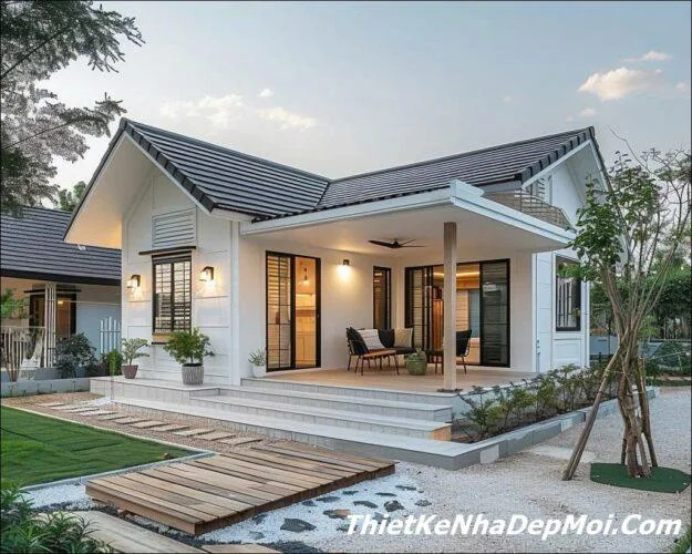 Những mẫu nhà cấp 4 đẹp 80m2 kích thước xây dựng 2026