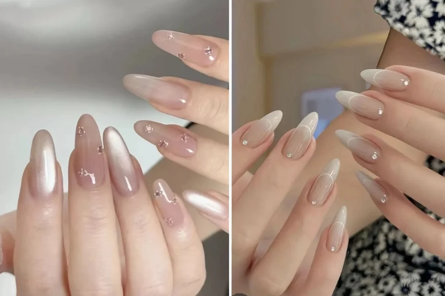 Kiểu dáng móng thanh lịch, đơn giản nhưng rất tinh tế và sang trọng