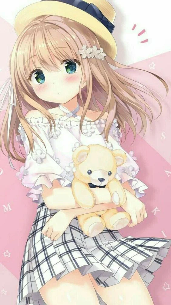 hình ảnh anime nữ cute với phong cách ngọt ngào và đáng yêu